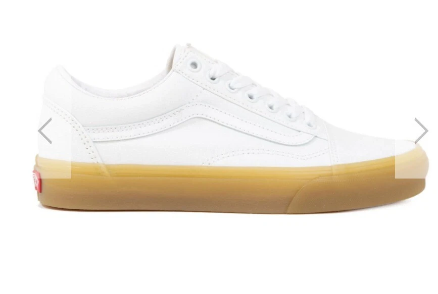 White vans rubber online sole
