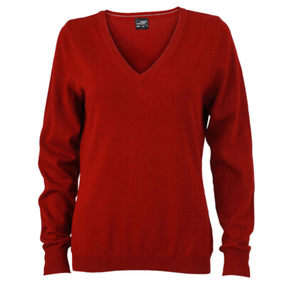 Damen V-Ausschnitt Pullover,tailliert, XS - XXL, 12 Farben | James & Nicholson
