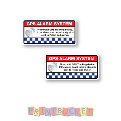 Telemetry Box Stickers GPS alarm system tracking sticker 70mm x 33mm twin pack security | eBay