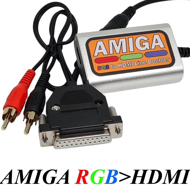 Amiga RGB to HDMI Line Doubler Converter with Stereo Audio - Plug and Play