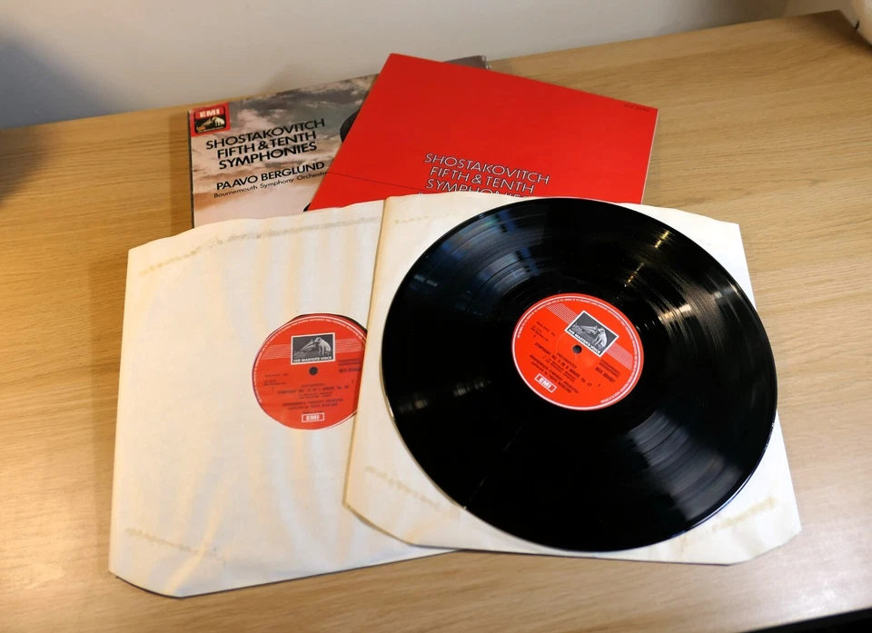 SLS 5044 Shostakovich Symphony 5 & 10 Paavo Berglund 2LP EMI Quad Vinyl NM - Image 4 of 4