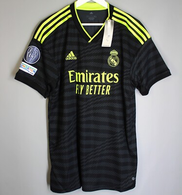 NWT REAL MADRID 2022 2023 THIRD UCL FOOTBALL SHIRT CAMISETA JERSEY