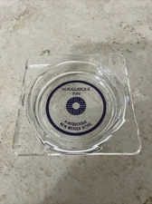 VINTAGE Albuquerque Inn Glass Ashtray Square 4”