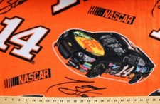 Fleece NASCAR 14 Tony Stewart Car Race Racing Fleece Fabric Print BTY A408.22