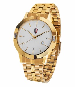 SM HOMME Laiton Avec Luxe Acier Inoxydable Or Montre | eBay