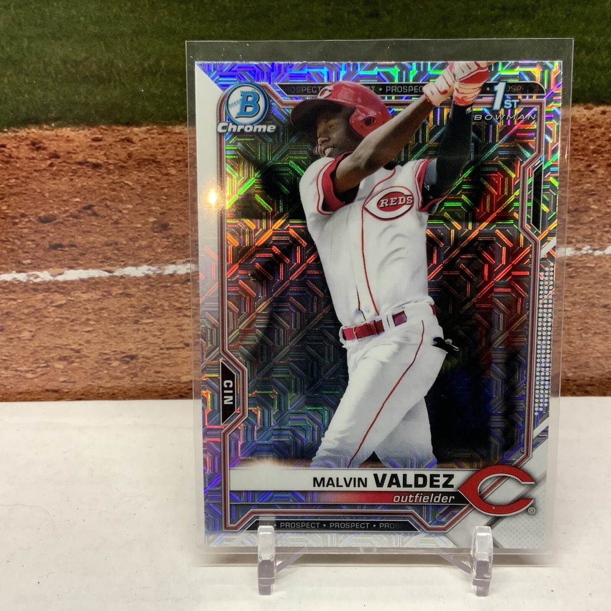 2021 Bowman Chrome Mega Box Mojo Refractor #BCP-184 MALVIN VALDEZ