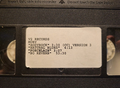 Moby vhs music videos, Bodyrock, Natural Blues, Porcelain