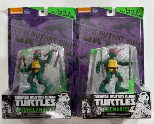 Figurines de bande dessinée Teenage Mutant Ninja Turtles, 2014, Michaelangelo Leonardo - Photo 1/2