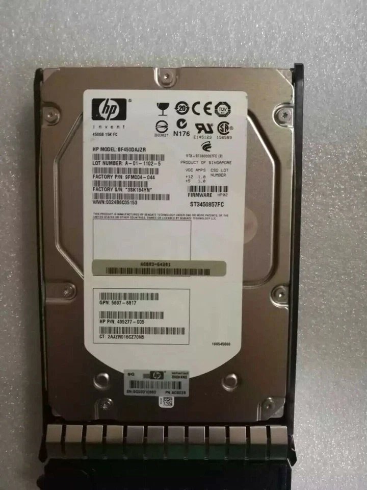 HP AG803A AG803B 454412-001 450GB 15K fibre channel hard drive - Image 2 of 4