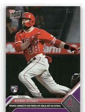 🟪 MICHAEL STEFANIC Rookie PURPLE Parallel 25/25 Angels 2023 Topps Now 580 RC 📈