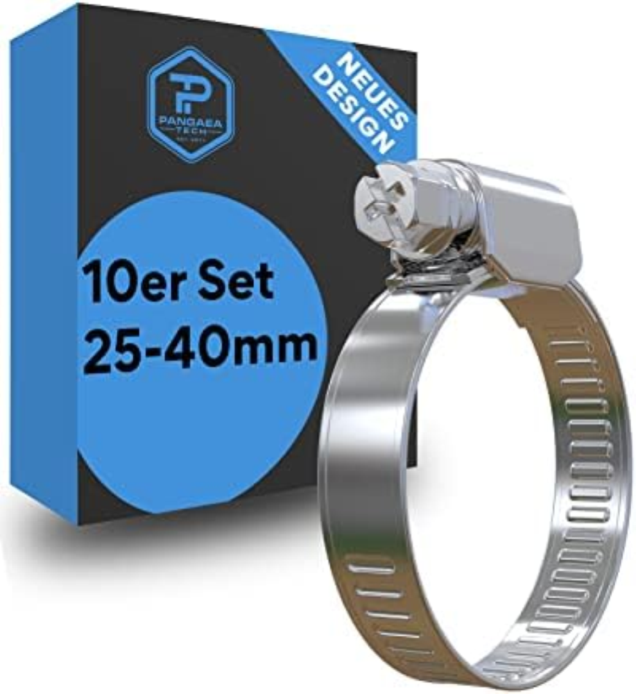 Fascette stringitubo in acciaio inox, 25-40 mm, 10 pezzi, qualitÃ  professionale
