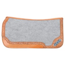 Contoured Felt Saddle Pad with Beaded Inlay 32" x 32" x 1/2" NEW