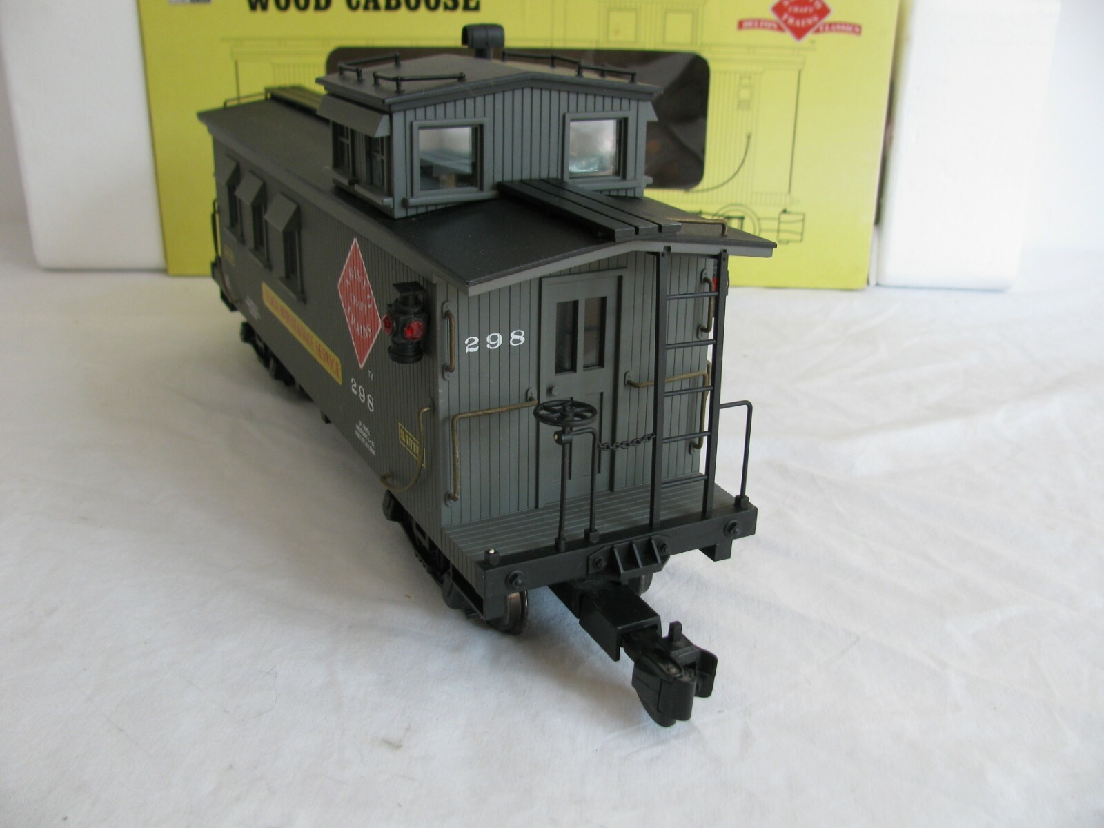Aristo Craft Delton Lighted Track Maintenance Long Caboose 1998 Club Car #82198 Wysoko oceniane ★