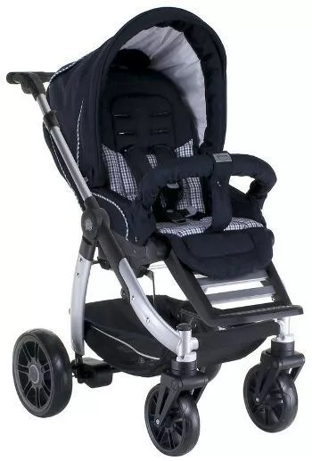 Teutonia Cosmo 13 dark blue lots of accessories combo stroller near mint con