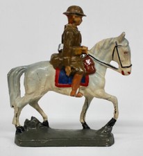 Original Vintage Duro Austria Composition Military Horse and Rider