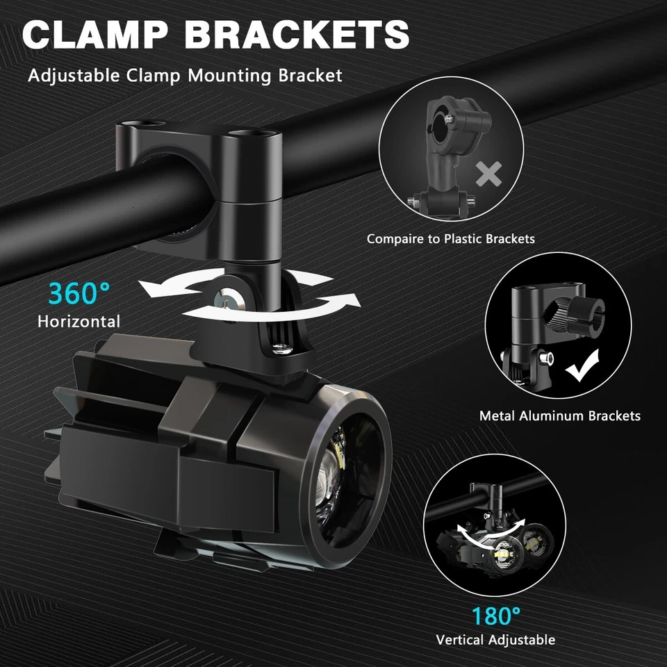 For BMW K1600 R1200GS R1100GS F800GS LED Auxiliary Driving Fog Light Fog Lamps - Image 3 of 4