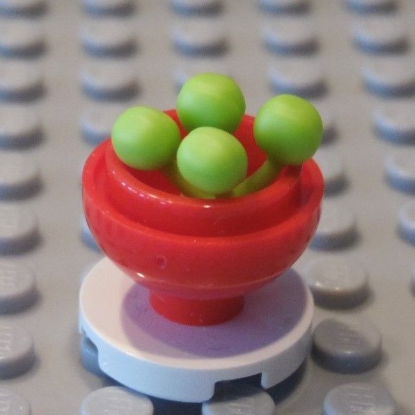 LEGO Food Kitchen Minifig Accessory Bowl of Fruit Green Grapes Cherries