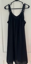 Petra Fashions 1X Black Vintage Slip Baby Doll Long Sleep Nightgown Chemise
