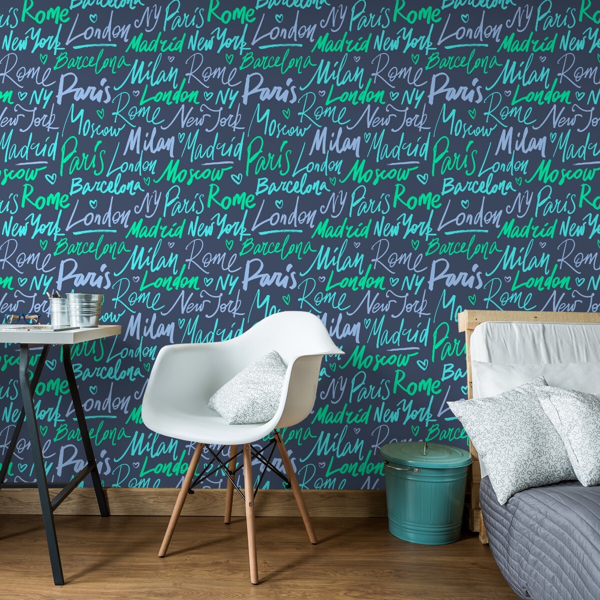 Papel pintado no tejido 10m rollos ciudades mundo Nueva York Madrid París Barcelona XXL 4065