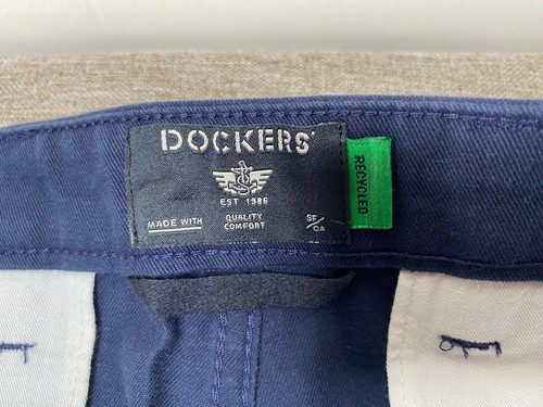 Dockers Pleated LOOSE FIT Chino Pants Men's 38 High Rise Blue Casual NWT - Picture 7 of 20
