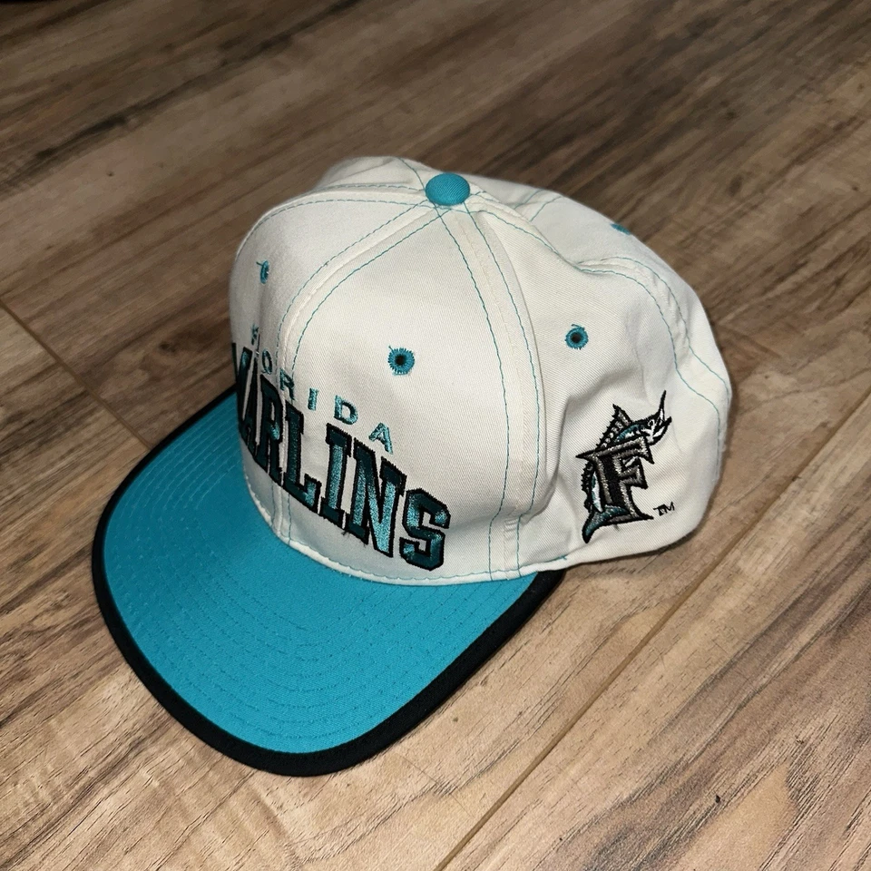 Vintage Florida Marlins Hat Cap 90s Starter Arch Logo MLB Baseball SnapBack - Image 2 of 4