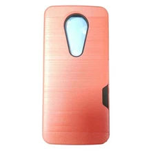 GSA Brushed Case with Credit Card Holder for Moto G7 Power & Supra Red