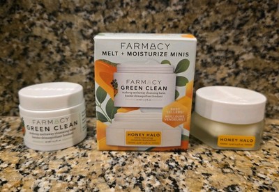 Farmacy Green Clean Meltaway Cleansing Balm + Honey Halo Mini Travel Set NEW 