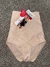 NWT Cupid Extra Firm Control Hi Waist Beige Brief Tummy Tuck Beige Sz L