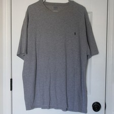 Vintage Polo Ralph Lauren Waffle Knit Thermal T Shirt Mens XL Gray USA Made