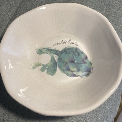 2-Effetti d  Arte Artichoke Serve Vegetable Bowl 9'' Made in Italy Handmade*read*