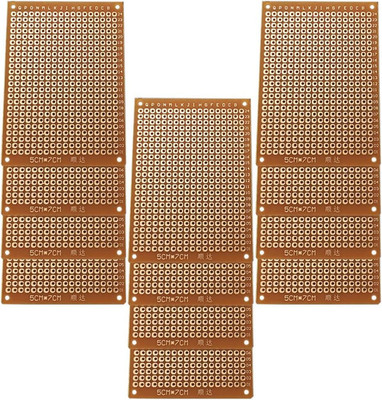 12 Stück PCB Board Prototype Lochrasterplatte Kit, Universal-Leiterplatten,5x7cm