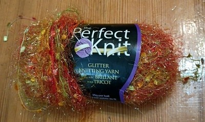 Skein The Perfect Knit Glitter Knitting Yarn Eyelash Sparkle Crochet Oranges