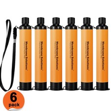 6pcs Personal Water Filter Straw, 0.1 m 4-Stage Water Purifier Survival