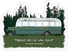 5" Into The Wild - Bus 142 Decal Vinyl Bumper Sticker