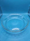 Vintage Pyrex # 229 Clear Glass Deep Dish 9.5" Scalloped Fluted Edge Pie Plate