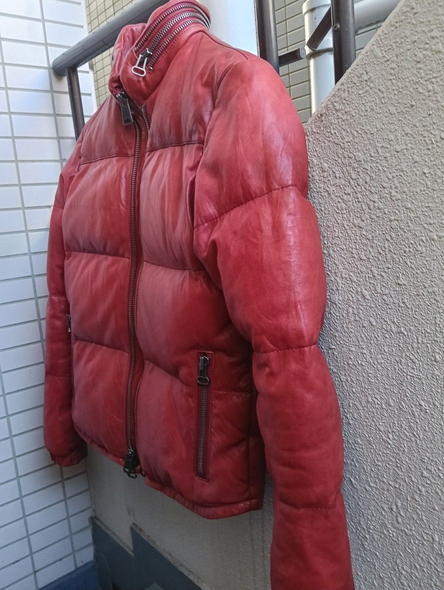 Extremely Rare Schott Leather Down Jacket Sheepsk… - image 3