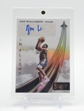 ZION WILLIAMSON 2023-24 SELECT INFLIGHT SIGNATURES WHITE AUTO /75 #IFS-ZIO Q6846