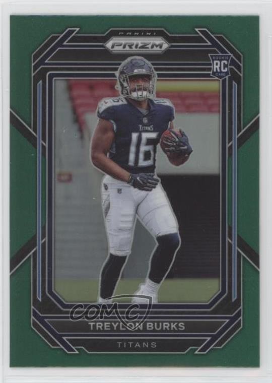 2022 Panini Prizm Rookies Green Prizm Treylon Burks #313 Rookie RC g0d