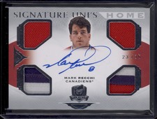 2020-21 The Cup Mark Recchi Signature Uni's Home Quad Patch Auto SSP /35