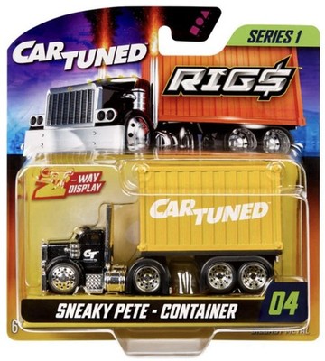 CARTUNED RIGS SNEAKY PETERBILT W/CONTAINER YELLOW SERIES 1