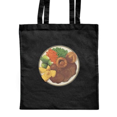 Shopper-Tasche ''Roast Dinner Plate'' klassisch schwarz (ZB00022616)