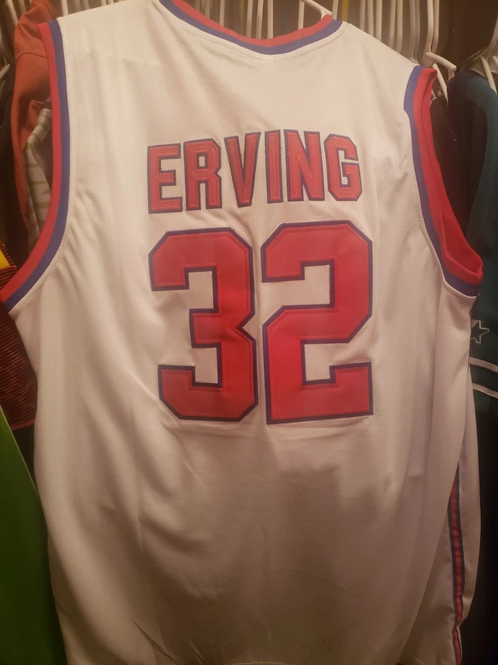 😎👌Nueva camiseta grande para hombre Julius Erving Dr J #32 Virginia Squires ABA blanca Foto 3 de 4