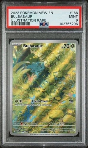 Bulbasaur #166 - Pokemon Scarlet & Violet 151 Illustration Rare - PSA 9