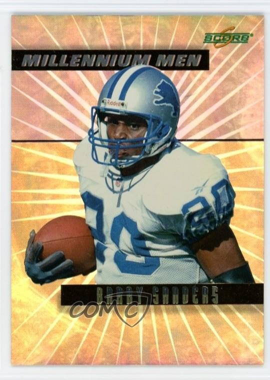 1999 Score Millennium Men /1000 Barry Sanders Ricky Williams Rookie RC HOF h8k