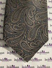 PRONTO UOMO Silk Blend Gray Paisley Design Neck Tie 3  New Without Tags 