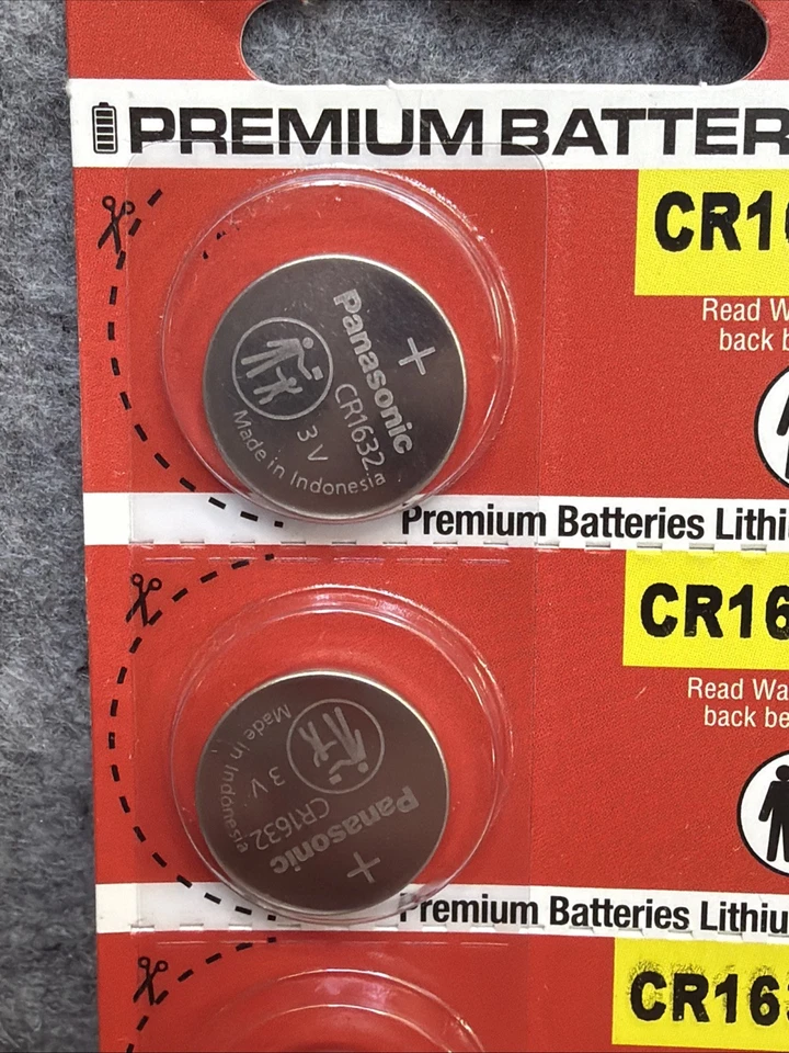Bateria de lítio 3V Panasonic CR1632 CR 1632 (pacote com 10) validade 2033 - Imagem 2 de 3