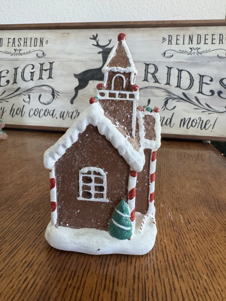 Decoración de casa de pan de jengibre de Navidad con luz LED Foto 4 de 4