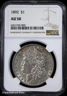 1892-P $1 Morgan Silver Dollar NGC AU 50