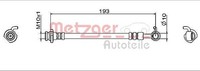 Metzger Bremsschlauch Am, Bremssattel, Hinterachse, Links FüR Nissan