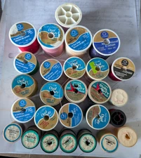 Dual Duty J & P Coats 27 spools thread in various colors and sizes